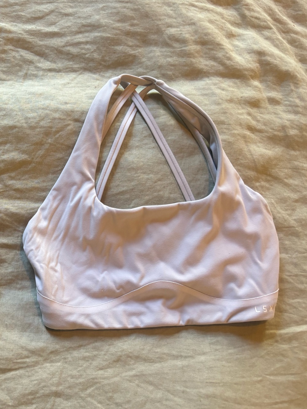 White LSKD Aspire Sports Bra